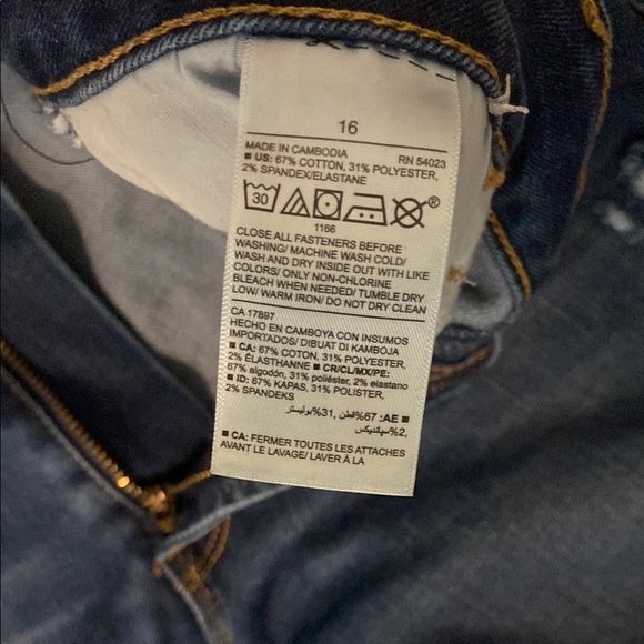 Old Navy Blue Skinny Jeans with Distressed Details - Picture 3 of 8